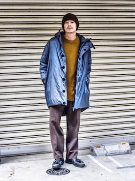 「N.HOOLYWOOD（N.ハリウッド）のアイテム（ジャケット/アウター）」を使った、ICCHOさん（メンズ・170cm）の冬コーディネート