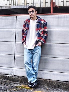 「アイテム（ブルゾン）」を使った、ICCHOさん（メンズ・170cm・30代）の冬コーディネート