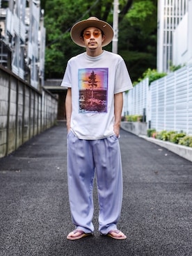 「Acne Studios（アクネストゥディオズ）のアイテム」を使った、ICCHOさん（メンズ・170cm）の夏コーディネート