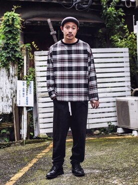 「N.HOOLYWOOD（N.ハリウッド）のアイテム（トップス）」を使った、ICCHOさん（メンズ・170cm）の夏コーディネート