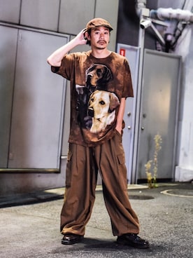 「アイテム（カーゴパンツ）」を使った、ICCHOさん（メンズ・170cm・30代）の秋コーディネート