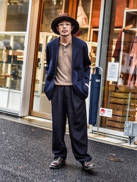 「Y’s for men（ワイズフォーメン）のアイテム」を使った、ICCHOさん（メンズ・170cm）の秋コーディネート