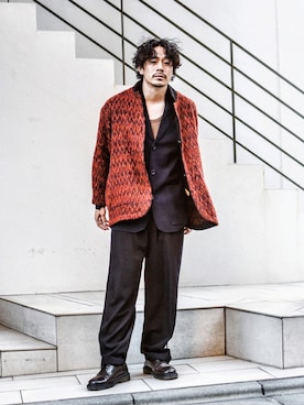 「Y’s for men（ワイズフォーメン）のアイテム」を使った、ICCHOさん（メンズ・170cm）の秋コーディネート