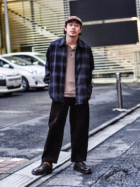「N.HOOLYWOOD（N.ハリウッド）のアイテム（ジャケット/アウター）」を使った、ICCHOさん（メンズ・170cm）の秋コーディネート