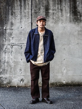 「bukht（ブフト）のアイテム」を使った、ICCHOさん（メンズ・170cm）の秋コーディネート