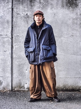 「UNIQLO（ユニクロ）のアイテム（ダウンジャケット/コート）」を使った、ICCHOさん（メンズ・170cm）の秋コーディネート