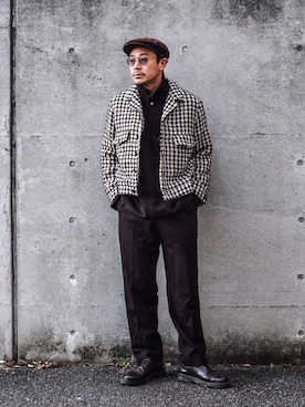 「bukht（ブフト）のアイテム」を使った、ICCHOさん（メンズ・170cm）の冬コーディネート