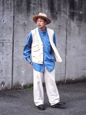 「WELLDER（ウェルダー）のアイテム」を使った、ICCHOさん（メンズ・170cm）の春コーディネート