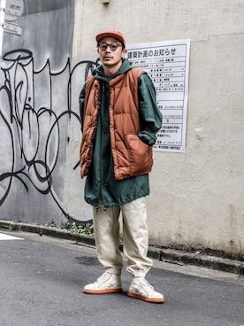 「MARTINE ROSE（マーティンローズ）のアイテム（スニーカー）」を使った、ICCHOさん（メンズ・170cm）の春コーディネート