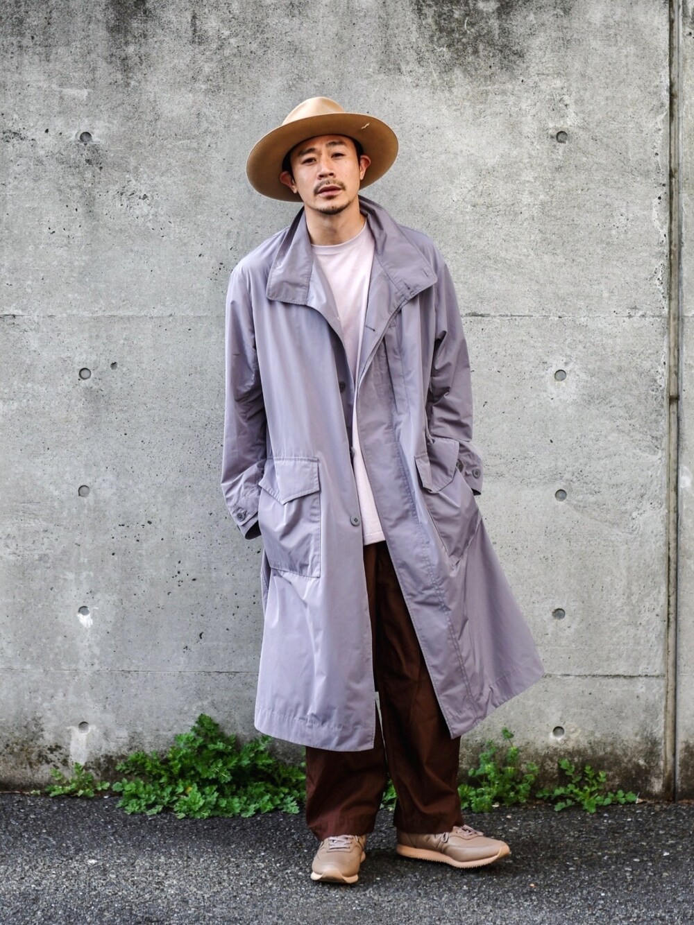 「plusj、+J、ユニクロ、ユニクロコーデ、春コーデ、休日スタイル、パステル映える春、ビックシルエット」｜「UNIQLOのアイテム（ジャケット/アウター、グレー系）」を使った、ICCHOさん（メンズ・170cm）の春コーディネートの1枚目の写真