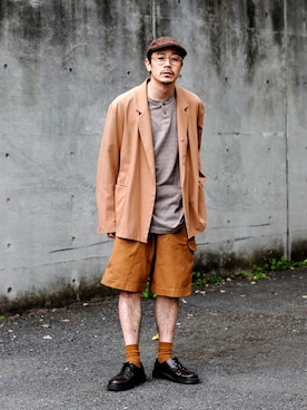「UNIQLO（ユニクロ）のアイテム（カーゴパンツ）」を使った、ICCHOさん（メンズ・170cm）の春コーディネート