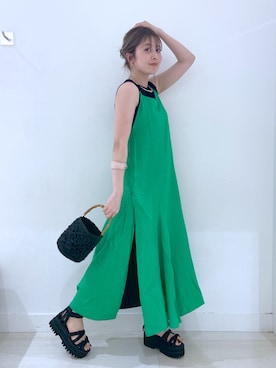 「ジーナシス」｜「アイテム（ハンドバッグ）」を使った、Rieさん（レディース・158cm）の春コーディネート