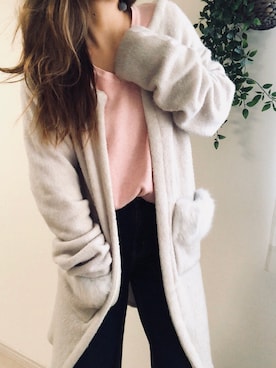 「GRL（グレイル）のアイテム（その他アウター）」を使った、Akaneさん（レディース・155cm）の春コーディネート