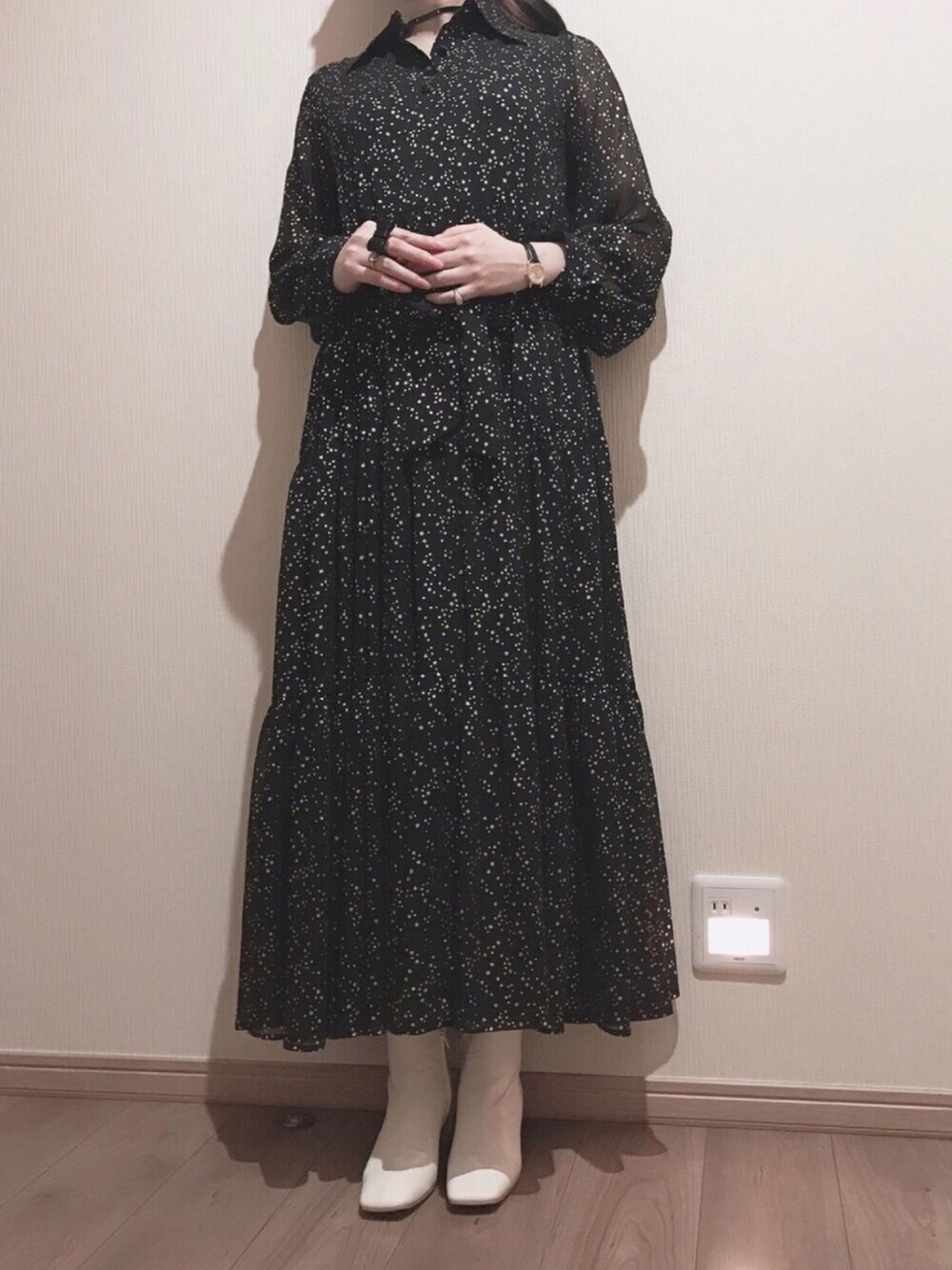 ameri アメリヴィンテージ　TWINKLE WIDENING DRESS