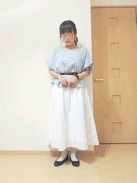 「出勤コーデ」｜「アイテム（バレエシューズ）」を使った、カナエさん（レディース・150cm）の夏コーディネート
