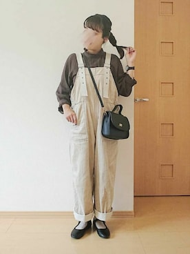 「SVEC（シュベック）のカンフーシューズ kung fu Shoes / ストラップパンプス（バレエシューズ）」を使った、カナエさん（レディース・150cm）の秋コーディネート