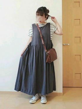 「PRIMP（プリンプ）のアイテム（アクセサリー）」を使った、カナエさん（レディース・150cm）の秋コーディネート