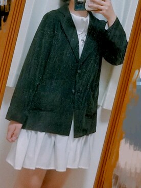 ワンピースを使った 黒ジャケット の人気ファッションコーディネート Wear