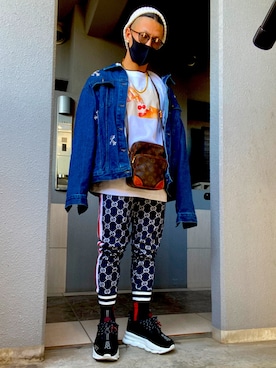 「LouisVuitton」｜「アイテム（デニムジャケット）」を使った、little1984さん（メンズ・168cm）の秋コーディネート