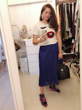 「PLEATS PLEASE（プリーツプリーズ）のアイテム」を使った、Sunny Fanさん（レディース・170cm）の春コーディネート