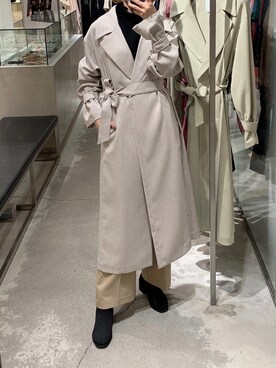 「STUDIOUS（ステュディオス）のアイテム（トレンチコート）」を使った、akiさん（レディース・162cm）の春コーディネート