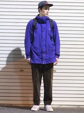 patagonia(パタゴニア)のマウンテンパーカー(パープル系)を使っ