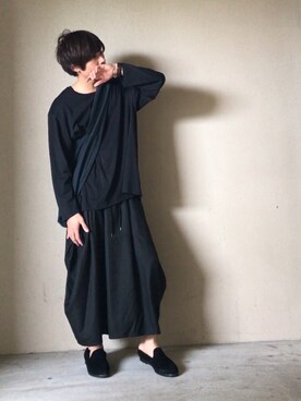 「アイテム（スリッポン）」を使った、YONE°さん（メンズ・172cm）の夏コーディネート