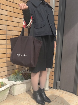 「おめかしコーデ」｜「アイテム（その他アウター）」を使った、はづさん（レディース・152cm）の冬コーディネート