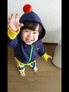 「BIT'Z（ビッツ）のアイテム（パンツ）」を使った、aoiharuさん（キッズ・110cm）の冬コーディネート