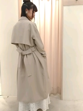 「Te chichi TERRASSE（テチチテラス）のアイテム（トレンチコート）」を使った、ユキさん（レディース・162cm）の冬コーディネート