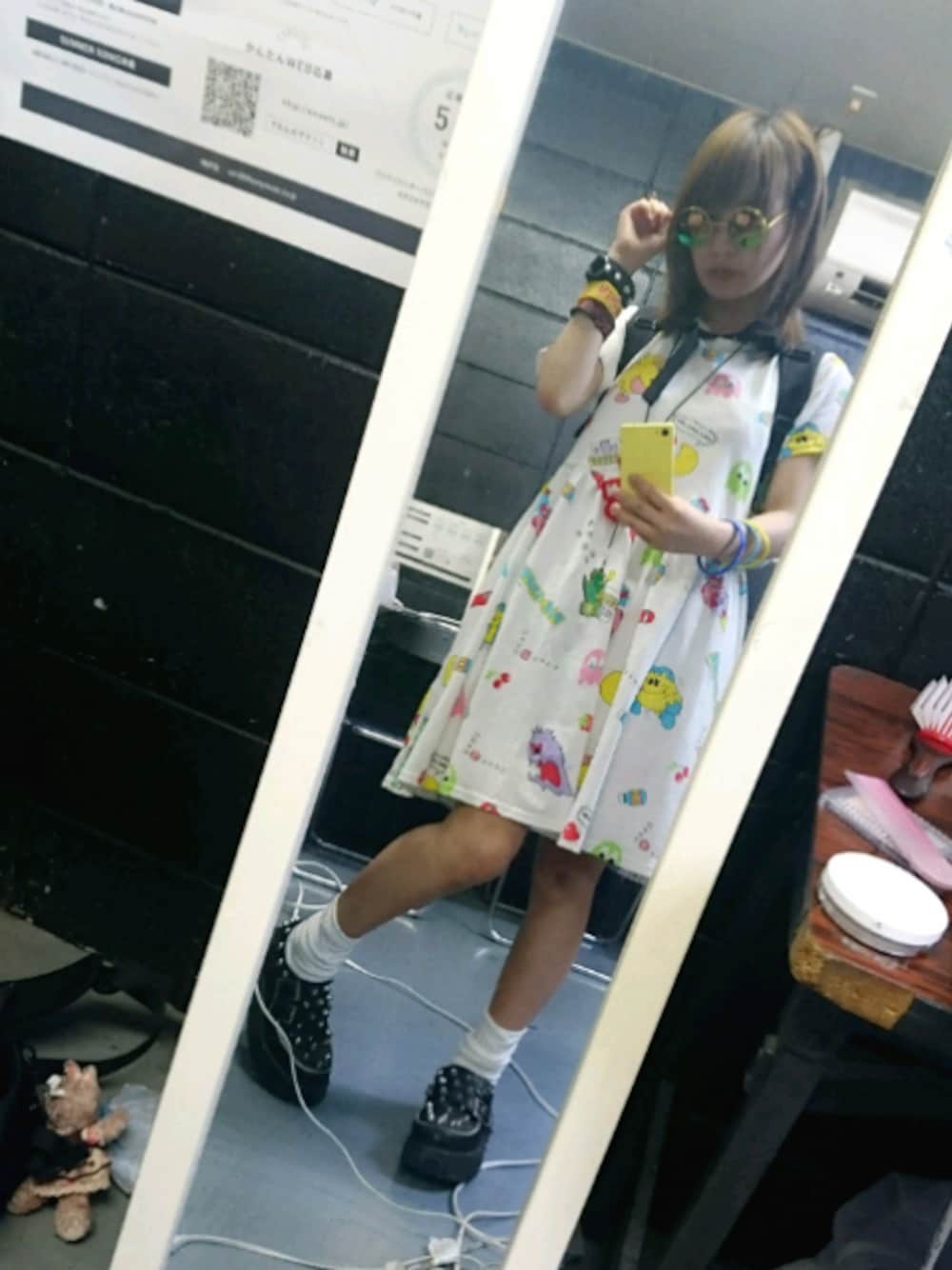 「CandyStripperのアイテム（シューズ、ブラック系）」を使った、ちゃんはづさん（レディース・148cm）の春コーディネートの1枚目の写真