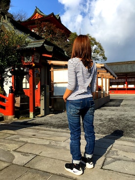 「祐徳稲荷神社」｜kaoriさん（レディース・155cm）の秋コーディネート