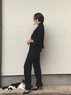 「Sybilla（シビラ）のアイテム（ノーカラージャケット）」を使った、kaoriさん（レディース・155cm）の秋コーディネート