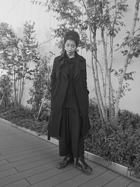 「Yohji Yamamoto（ヨウジヤマモト）のアイテム（ニット/セーター）」を使った、みやこさん（メンズ・169cm）の冬コーディネート