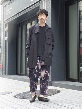 「08sircus（ゼロエイトサーカス）のアイテム（パンツ）」を使った、みやこさん（メンズ・169cm）の夏コーディネート