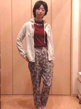 「axes femme（アクシーズファム）のアイテム（パーカー）」を使った、六月 珠陽(りくつき みよ)👞🧡さん（レディース・167cm）の秋コーディネート