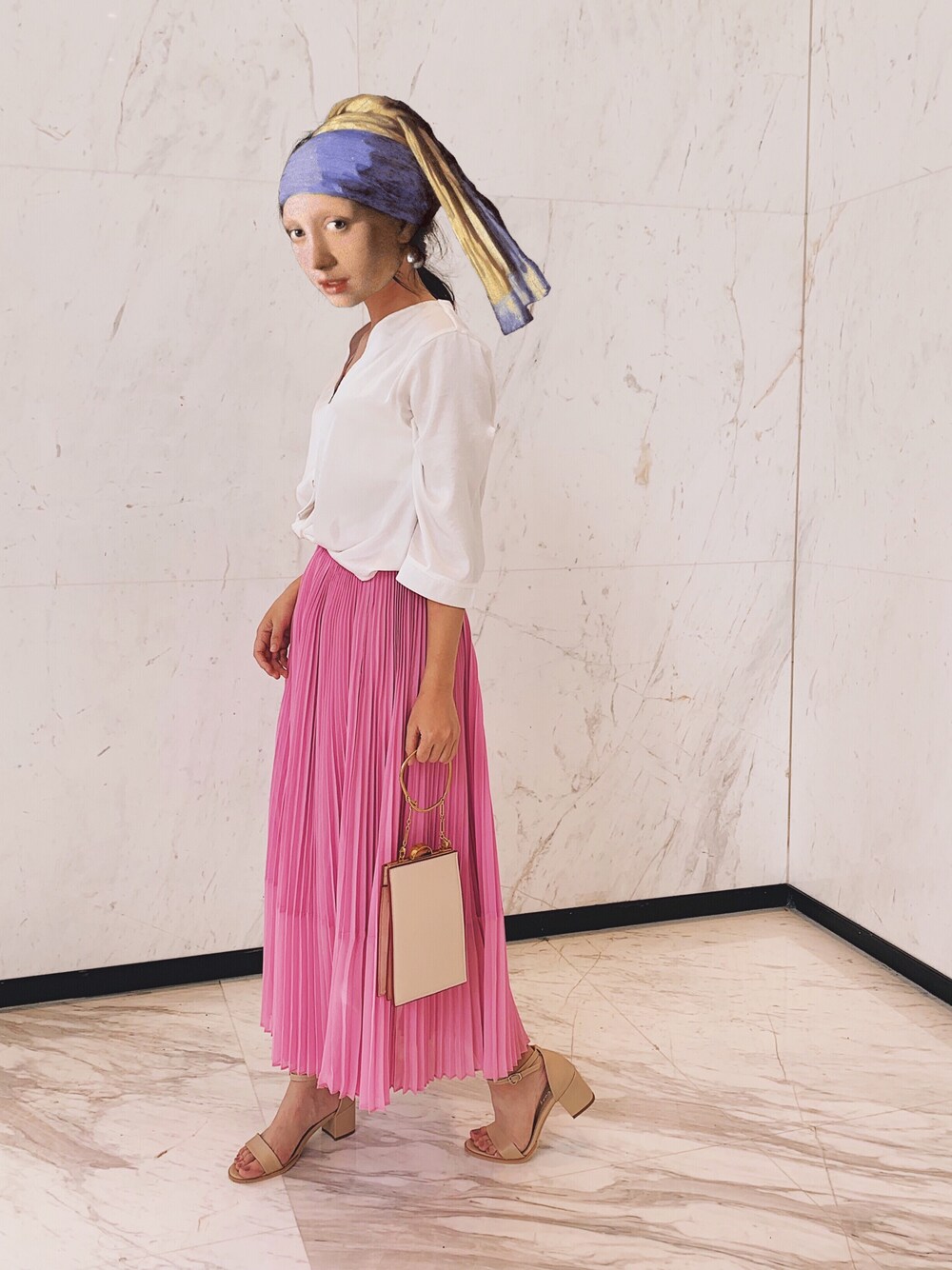 「婚禮穿搭」｜「H&Mのアイテム（スカート、ピンク系）」を使った、luluyu さん（レディース・156cm）の春コーディネートの1枚目の写真
