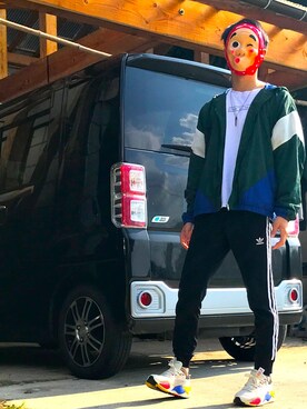 「WEGO（ウィゴー）のアイテム（ナイロンジャケット）」を使った、ひょっとこさん（メンズ・173cm）の秋コーディネート