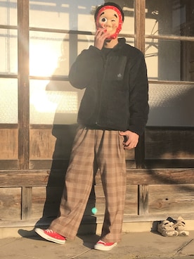 「LOGOS（ロゴス）のアイテム（ジャケット/アウター）」を使った、ひょっとこさん（メンズ・173cm）の冬コーディネート