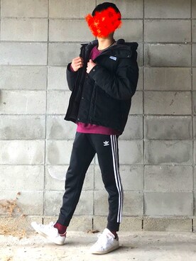 「くつした」｜「アイテム（その他）」を使った、ひょっとこさん（メンズ・173cm）の冬コーディネート