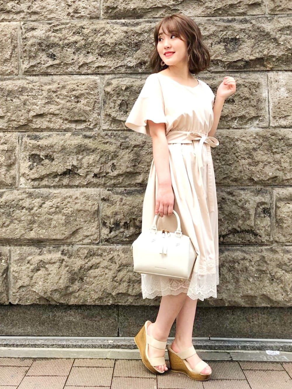 マーキュリーデュオ  ヘムレースシャツワンピース MERCURYDUO（マーキュリーデュオ）の「ヘムレースシャツ