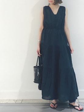 「GAP（ギャップ）のアイテム（ビーチサンダル）」を使った、m.mさん（レディース・160cm）の夏コーディネート