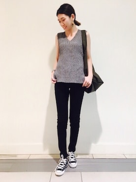 「YANUK（ヤヌーク）のアイテム（パンツ）」を使った、m.mさん（レディース・160cm）の夏コーディネート