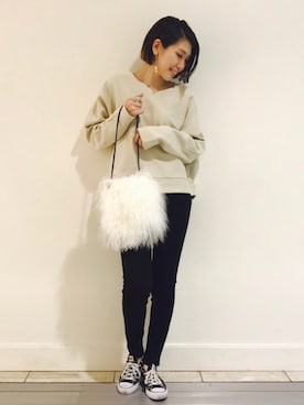 「YANUK（ヤヌーク）のアイテム」を使った、m.mさん（レディース・160cm）の秋コーディネート