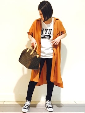 「YANUK（ヤヌーク）のアイテム」を使った、m.mさん（レディース・160cm）の夏コーディネート