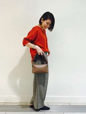 「mio notis（ミオノティス）のアイテム」を使った、m.mさん（レディース・160cm）の秋コーディネート