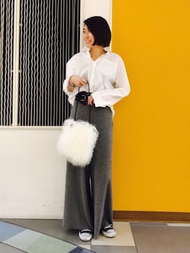 「TELA（テラ）のアイテム」を使った、m.mさん（レディース・160cm）の秋コーディネート