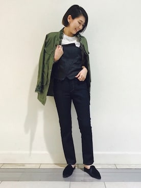 「YANUK（ヤヌーク）のアイテム」を使った、m.mさん（レディース・160cm）の秋コーディネート