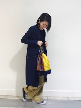 「NE QUITTEZ PAS!（ヌキテパ）のアイテム（バッグ）」を使った、m.mさん（レディース・160cm）の秋コーディネート