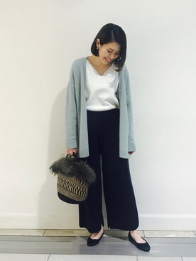 「RIVE DROITE（リヴドロワ）のアイテム（バレエシューズ）」を使った、m.mさん（レディース・160cm）の秋コーディネート